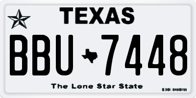 TX license plate BBU7448