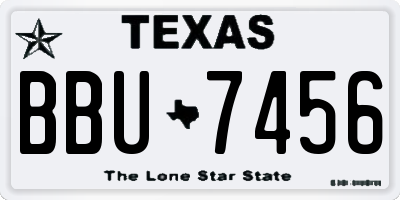 TX license plate BBU7456