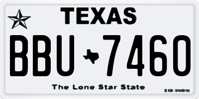 TX license plate BBU7460