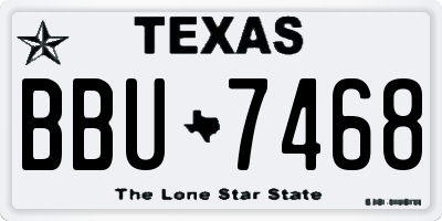 TX license plate BBU7468
