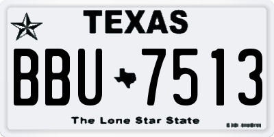 TX license plate BBU7513