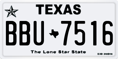 TX license plate BBU7516