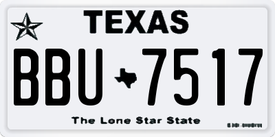 TX license plate BBU7517