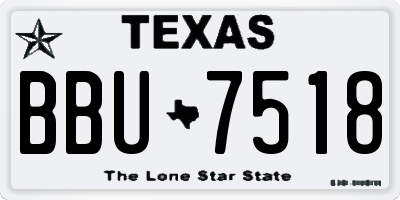 TX license plate BBU7518