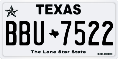 TX license plate BBU7522