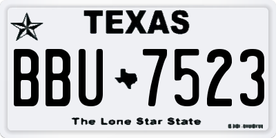 TX license plate BBU7523