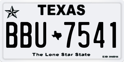 TX license plate BBU7541