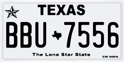 TX license plate BBU7556