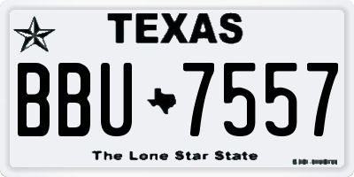 TX license plate BBU7557