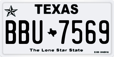 TX license plate BBU7569