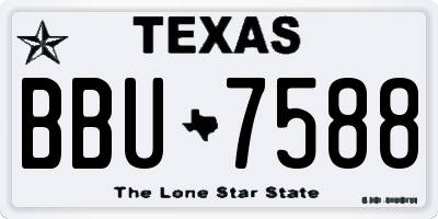 TX license plate BBU7588