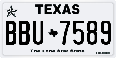 TX license plate BBU7589