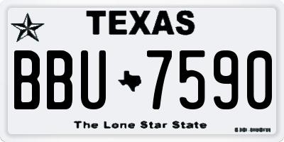 TX license plate BBU7590