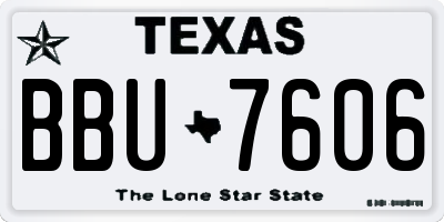 TX license plate BBU7606