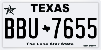 TX license plate BBU7655