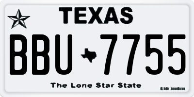 TX license plate BBU7755