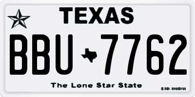 TX license plate BBU7762