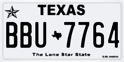 TX license plate BBU7764