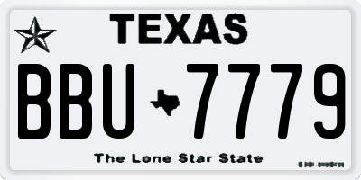 TX license plate BBU7779