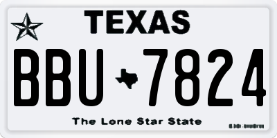 TX license plate BBU7824