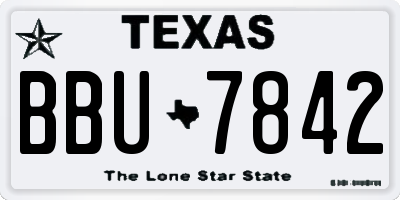 TX license plate BBU7842
