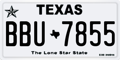 TX license plate BBU7855
