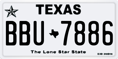TX license plate BBU7886