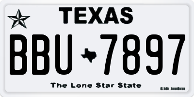 TX license plate BBU7897