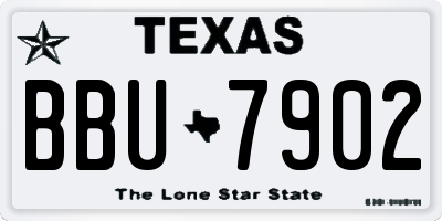 TX license plate BBU7902