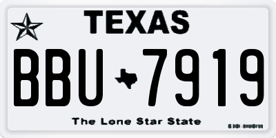 TX license plate BBU7919