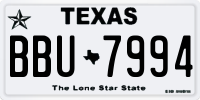 TX license plate BBU7994