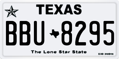 TX license plate BBU8295