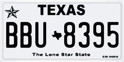 TX license plate BBU8395