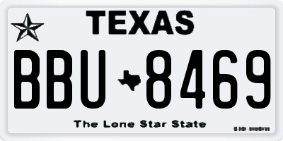 TX license plate BBU8469