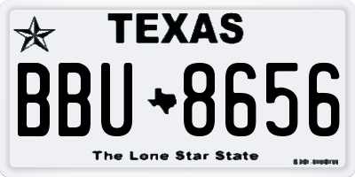 TX license plate BBU8656