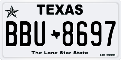 TX license plate BBU8697