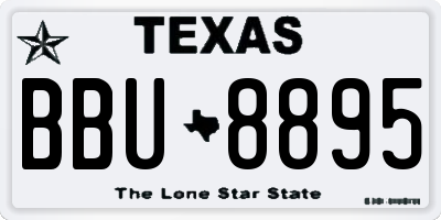 TX license plate BBU8895