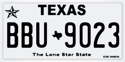 TX license plate BBU9023
