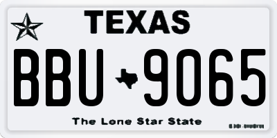 TX license plate BBU9065