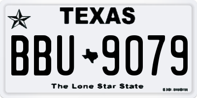 TX license plate BBU9079