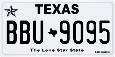 TX license plate BBU9095
