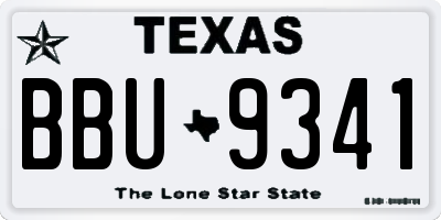 TX license plate BBU9341