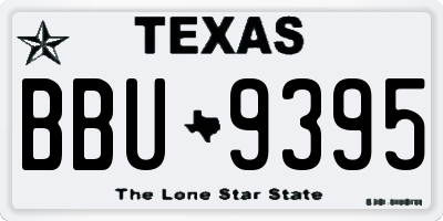 TX license plate BBU9395