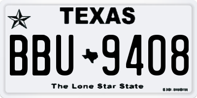 TX license plate BBU9408