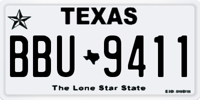 TX license plate BBU9411