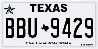TX license plate BBU9429