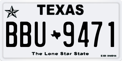 TX license plate BBU9471