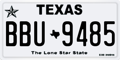 TX license plate BBU9485