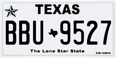 TX license plate BBU9527