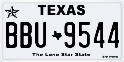 TX license plate BBU9544